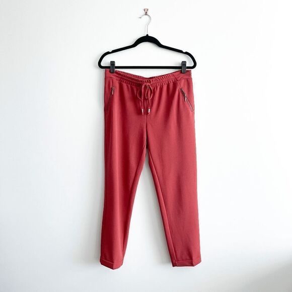 One 5 One Women's Rust Drawstring Dressy Jogger Style Pants Size Medium - Picture 2 of 9